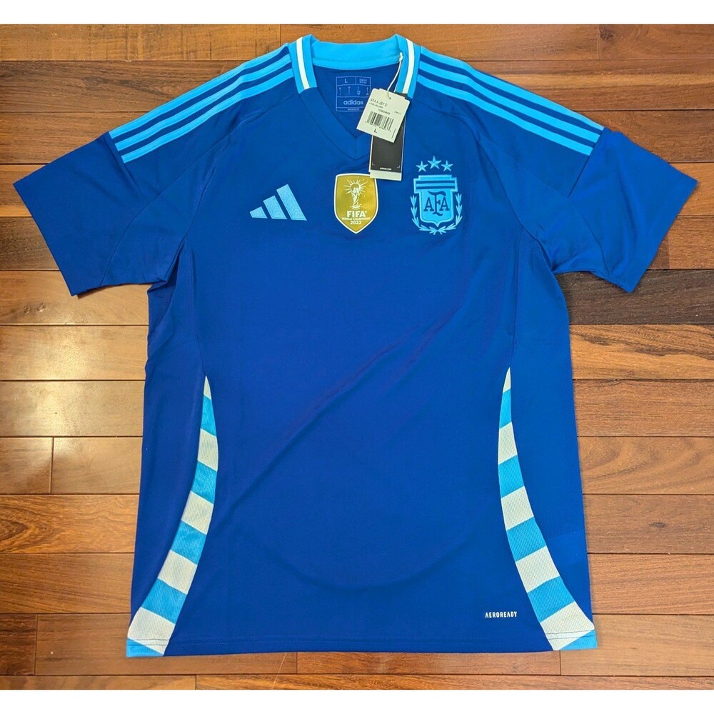Adidas Argentina 2024 Away Kit Soccer Jersey Large Stadium Fit Camista NWT
